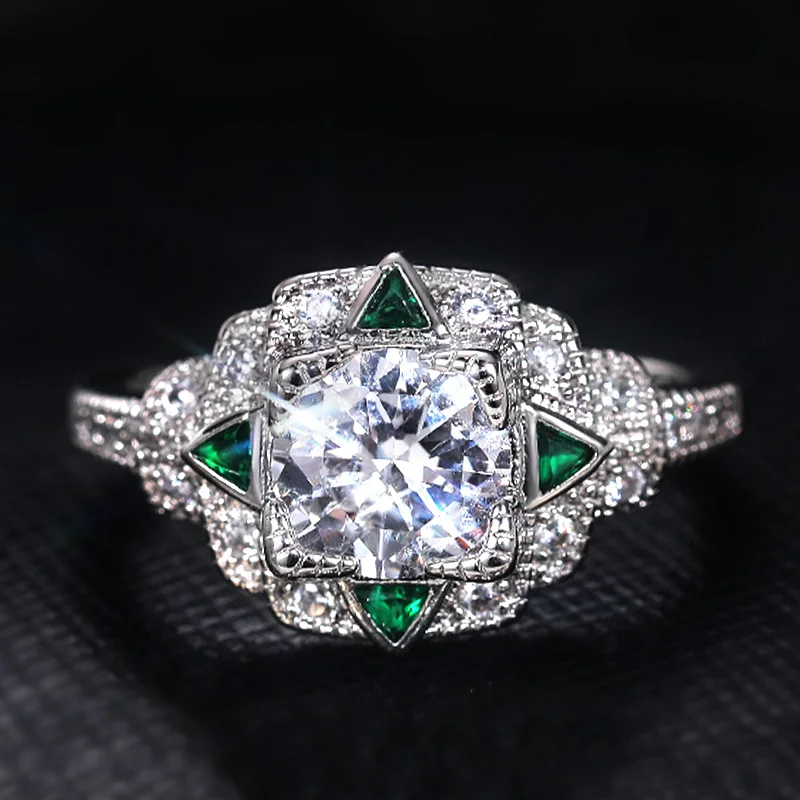 

Huitan Fashion Versatile Style Women Finger Rings High Quality Silver Color Wedding Party Daily Wear Accessories Trendy Jewelry