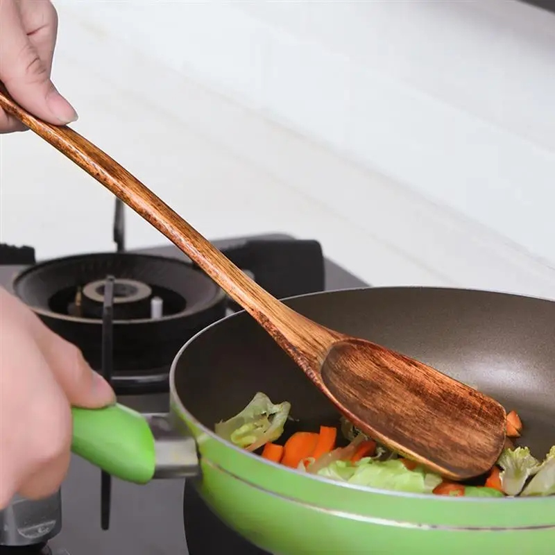 Кухонная лопатка деревянная кухонная утварь инструмент ложка с овальной ручкой