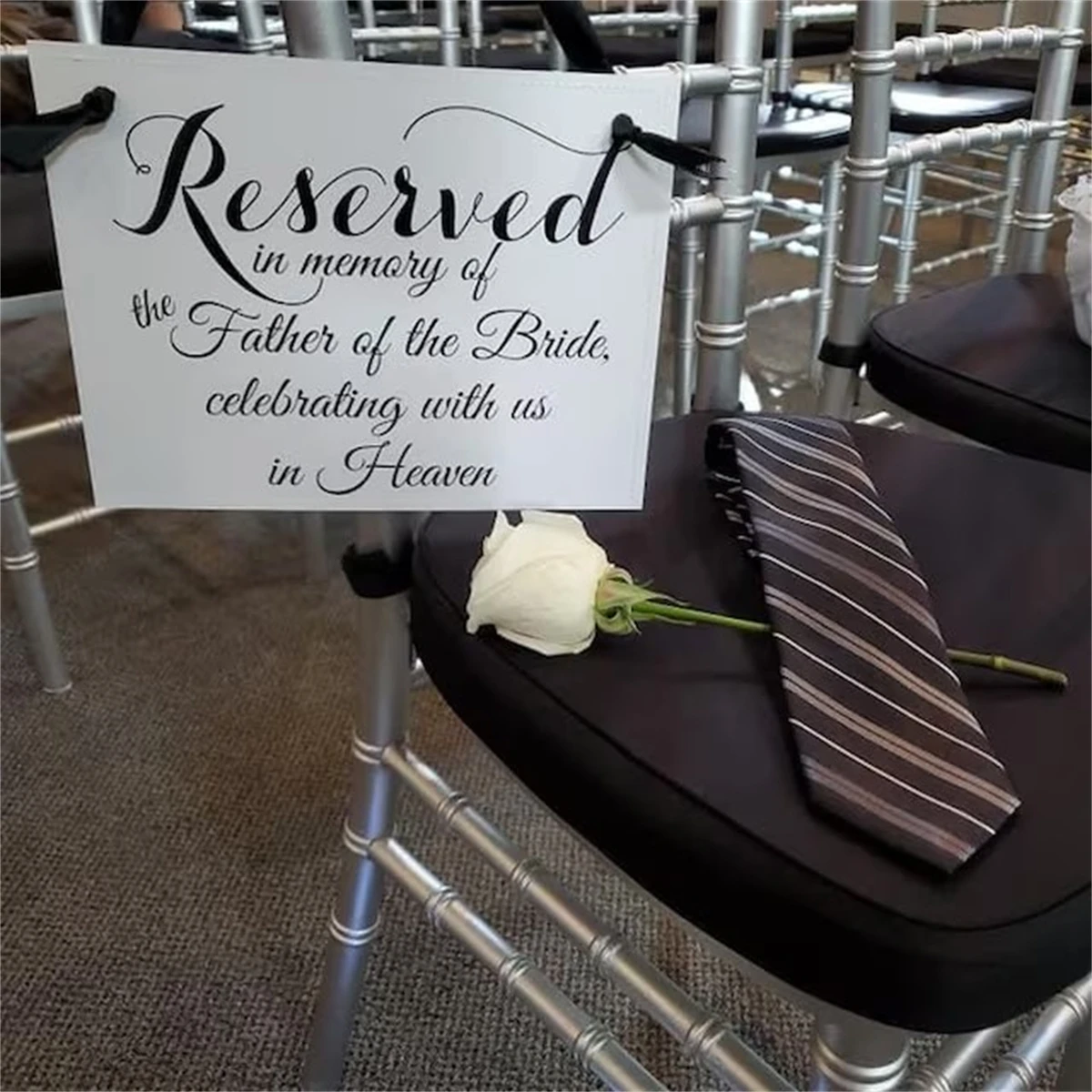 Персонализированный памятник баннер на свадебный стул с надписью в память о