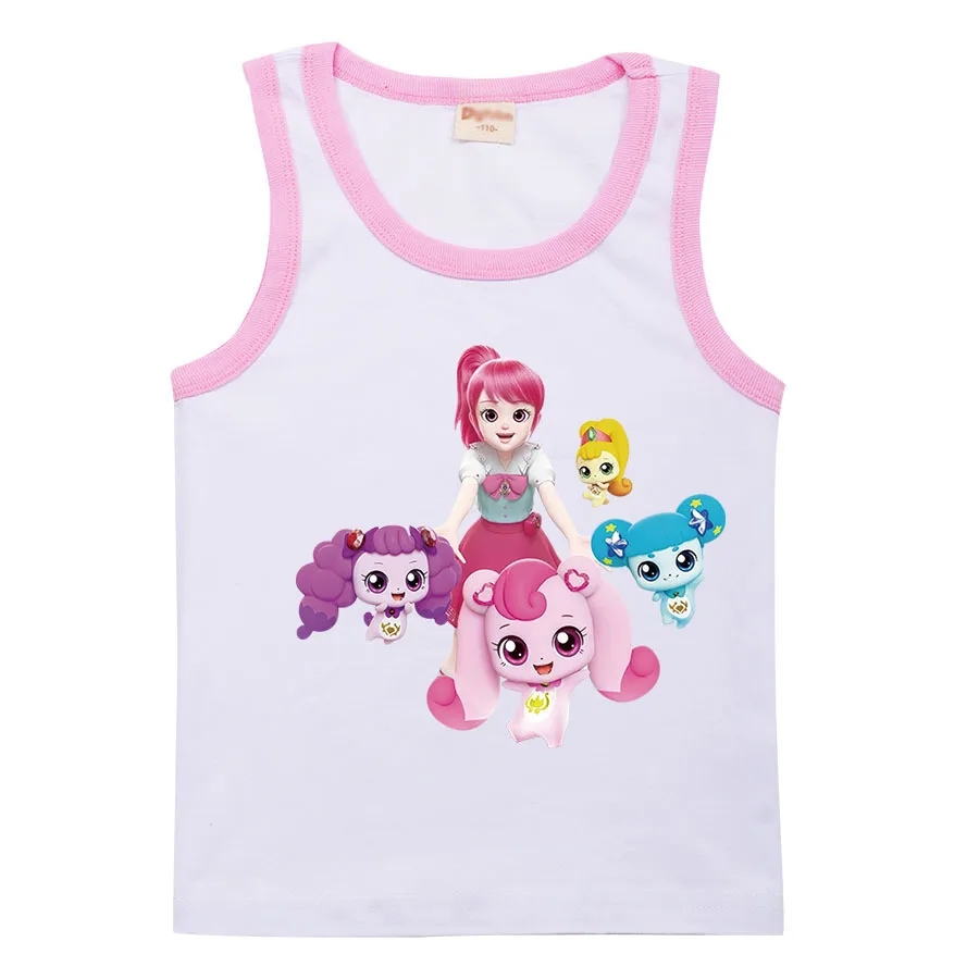 

Anime Catch! Teenieping T Shirt Kids O-Neck Sleeveless Vest Baby Girls Summer Basic T-Shirt Teenager Boys Off Shoulder Tank Tops