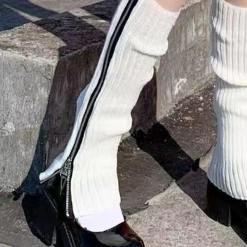 Осенние и зимние теплые вязаные шерстяные носки Jk на молнии сложенные