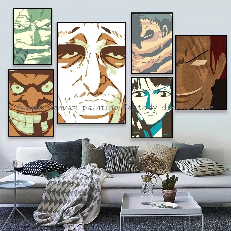 Классический аниме цельный Декор для комнаты бара кафе печать высокой четкости