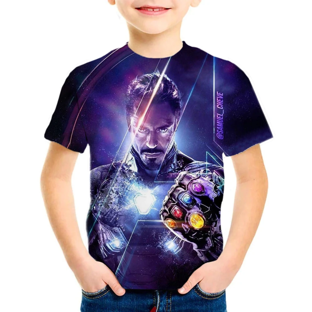 

Детская футболка Marvel, новинка, забавные летние крутые 3D футболки, детская одежда для мальчиков, модные хипстерские топы унисекс с коротким р...