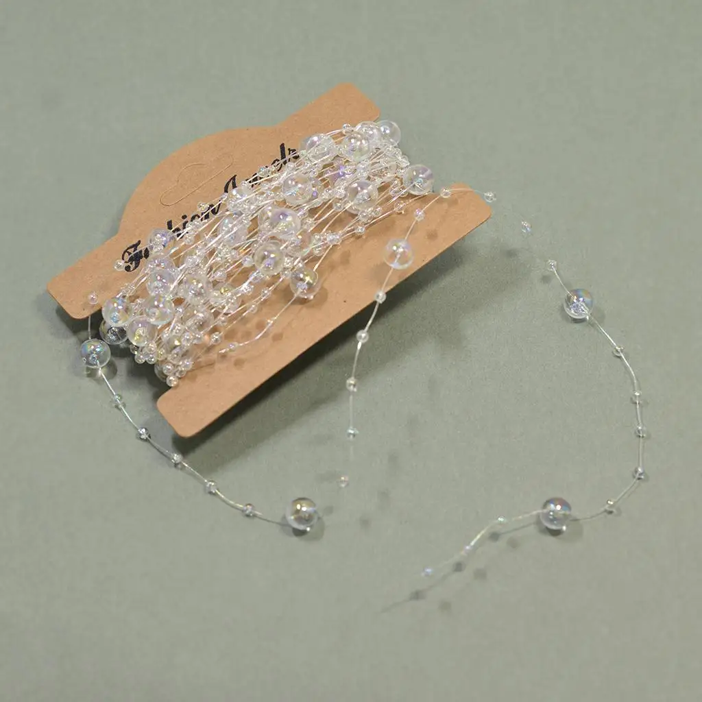 

5 м прозрачные бусины Свадебная Декоративная гирлянда ремесла, рождественская елка, манзанита дерево центральный украшения Аксессуары