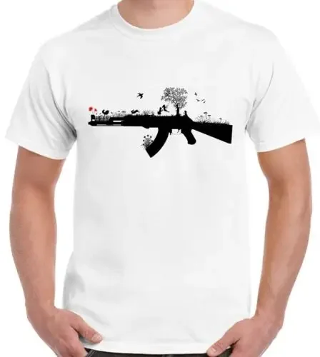 Футболка в стиле Бэнкси AK47 смешное искусство сатира войны мира любви