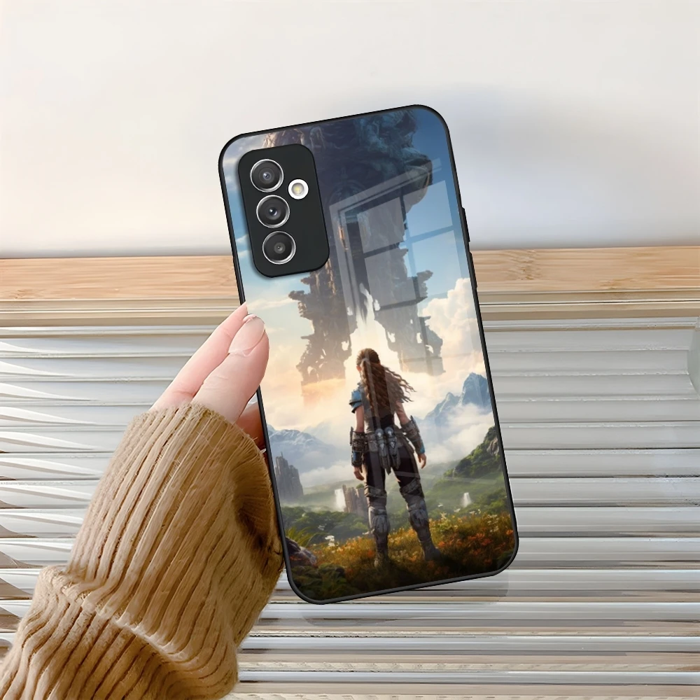Фото Чехол для телефона Horizon Zero Dawn Aloy Glass для Samsung Galaxy S24 S25 S21 S22 S20 S23 Ultra Fe Plus A34 A54 A24 A16 A52 M54 Cover №5