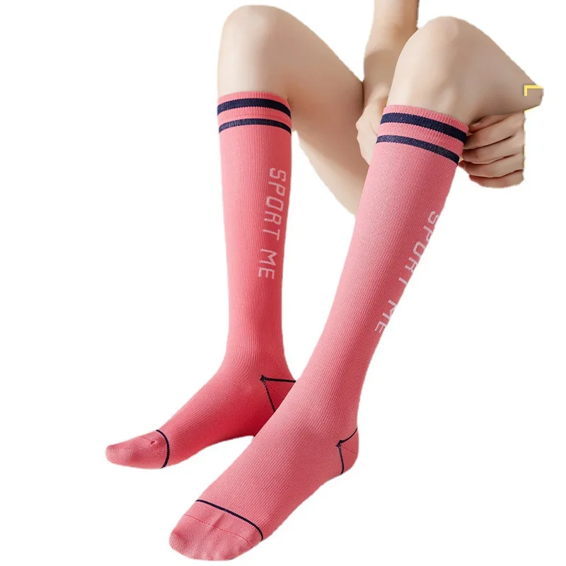 

Fashion Design Women Sport Compression Stockings Beautiful Legs Pressure Lose Weight Asymmetrical Calf Socks for Fitness Running