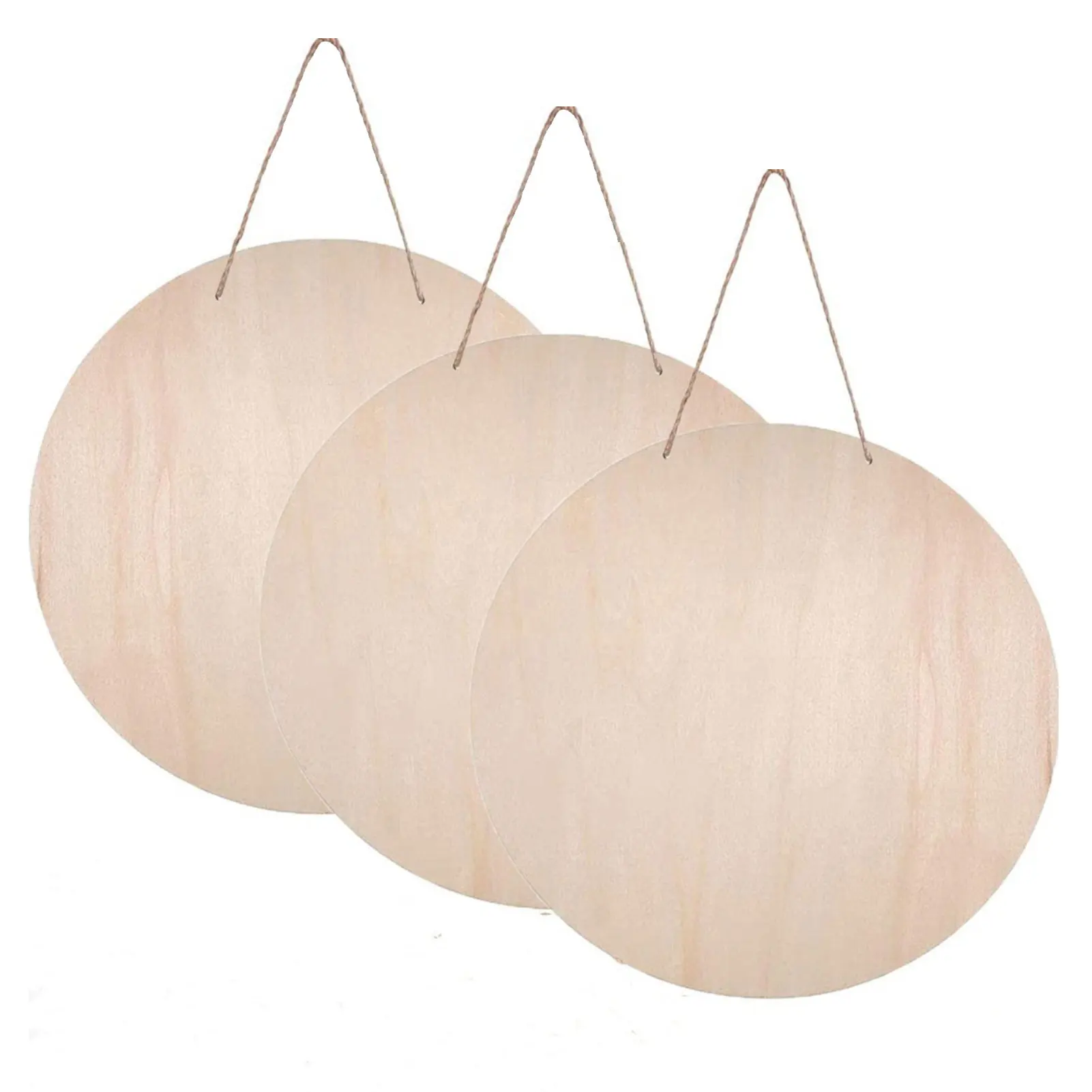 

Деревянный подвесной знак 3 шт., круглые пустые ломтики с веревками, украшения для дома, декор «сделай сам», необработанный налет, Пирография...