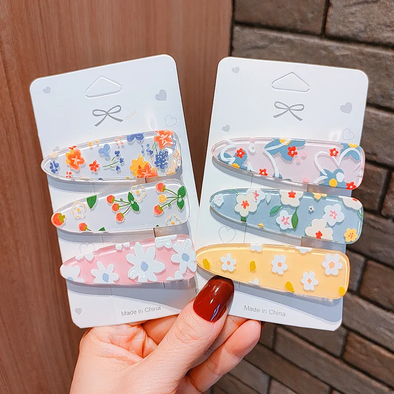

Novelty Sunny Flower Women Hairpin Female Bangs Broken Hair Clips Forehead Colorful Floral Cute Girls Barrettes Fresh Hairgrips