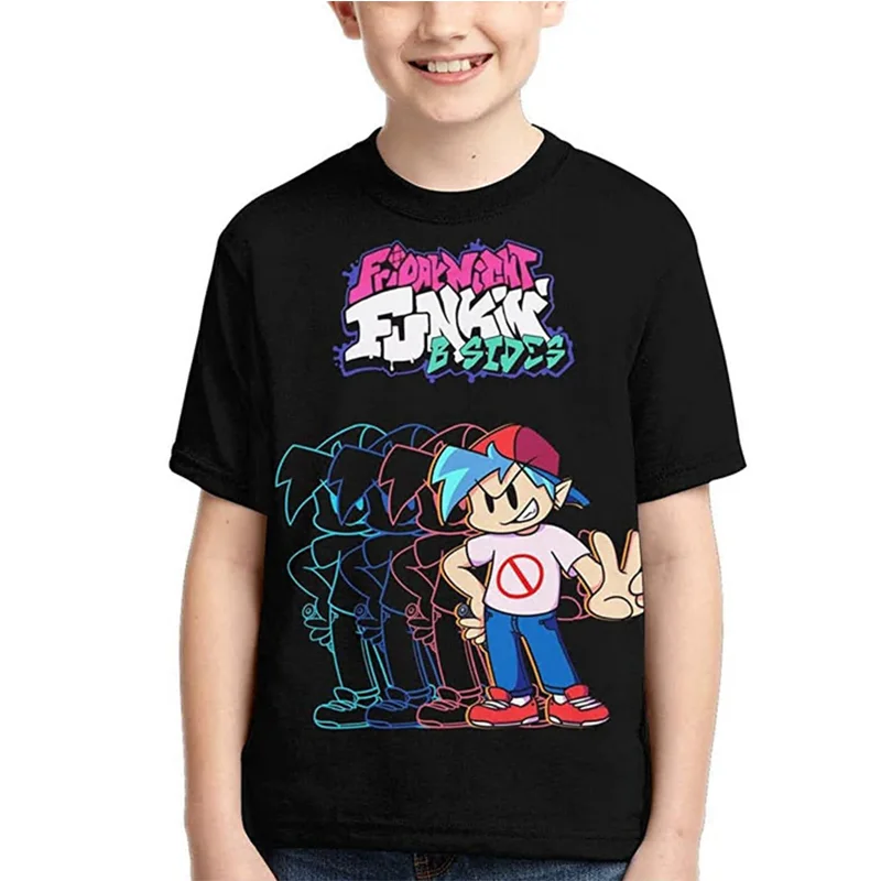 

Boy Friday Night Funkin T Shirt Kid Cartoon Singer Game Funny For Girl Child T-Shirts Children Clothing Men's Top Anime Clothes