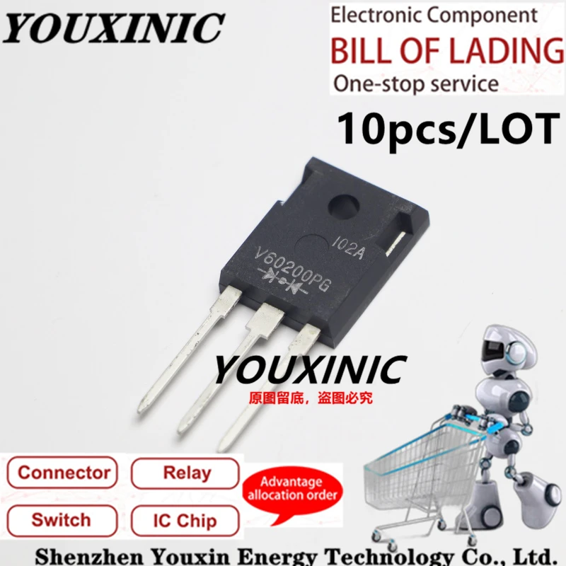 

YOUXINIC 100% New Imported Original V60200PG-E3/45 V60200PG TO-247 Schottky Rectifier 200V 60A