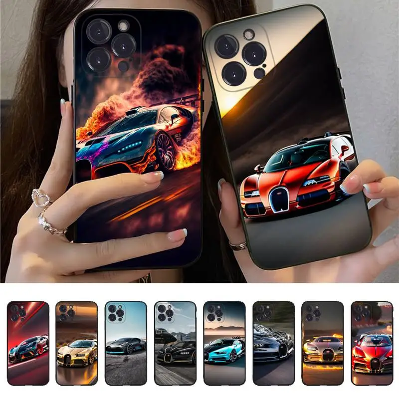 

B-Bugatti Sports Cool Phone Case For iPhone 14 11 12 13 Mini Pro XS Max Cover 6 7 8 Plus X XR SE 2020 Funda Shell