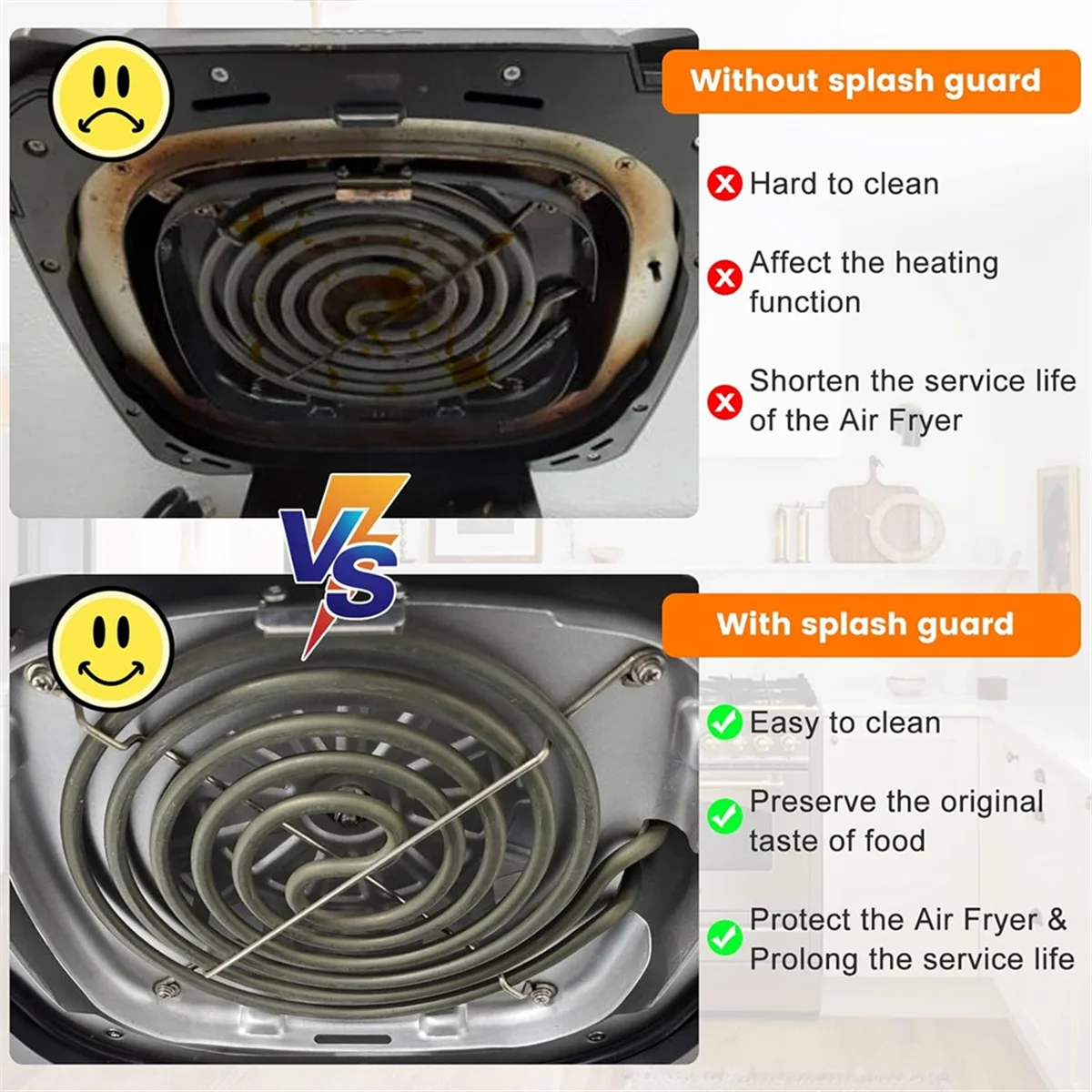 Брызгозащитный щиток + стойка для духовки Foodi AG301 аксессуары фритюрниц гриль 5-в-1