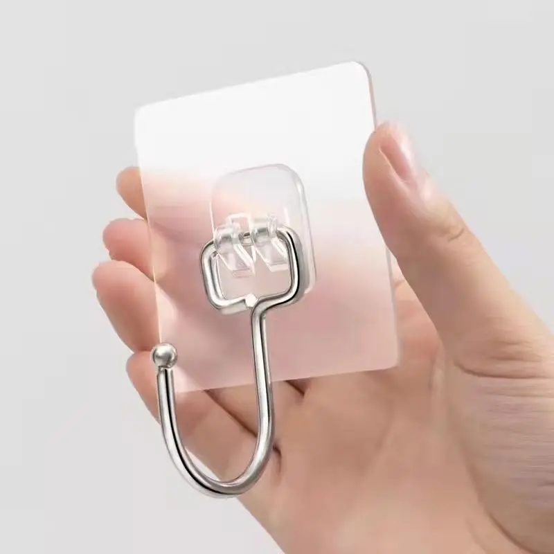 

1pcs Hanger Hook Suction Cup Adhesive Wall Vacuum Sucker Heavy Bathroom TransparentLoad Rack Stainless Steel Transparent