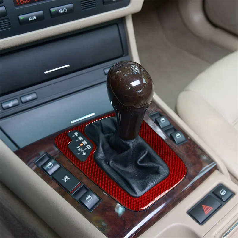 

For BMW E46 1998 1999 2000 2001-2005 3 Series Carbon Fiber Sticker Car Gear Shift Box Panel Frame Trim Interior Car Accessories