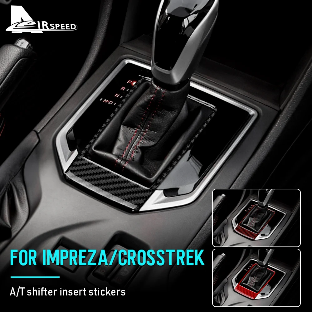 

Наклейка для Subaru Impreza Crosstrek, наклейка из настоящего углеродного волокна для крышки рамы переключения передач автомобиля, аксессуары для вну...