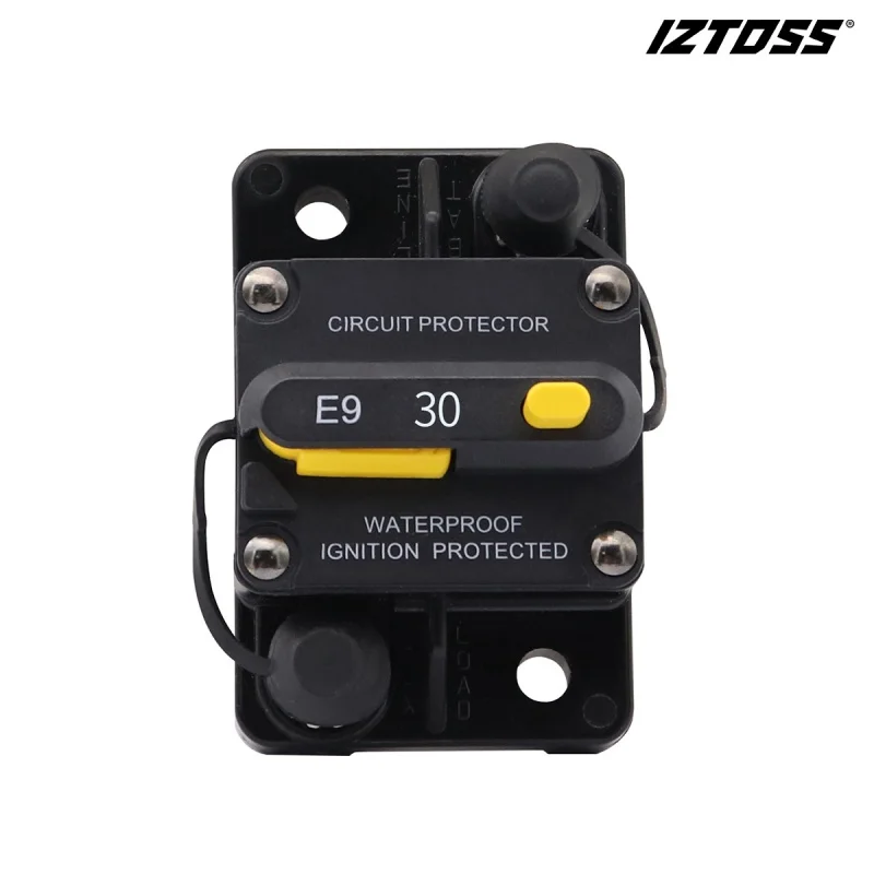 

RV Modified30AHand Reset with SwitchIP67Circuit Breaker Protector Electric Car Yacht Accessories48V