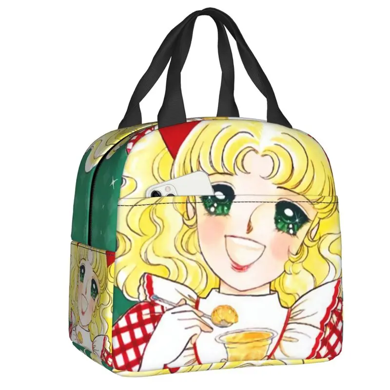 

Candy Candy Anime Insulated Lunch Tote Bag for Women Thermal Cooler Lunch Bag Outdoor Camping Travel Picnic Food Container Tote