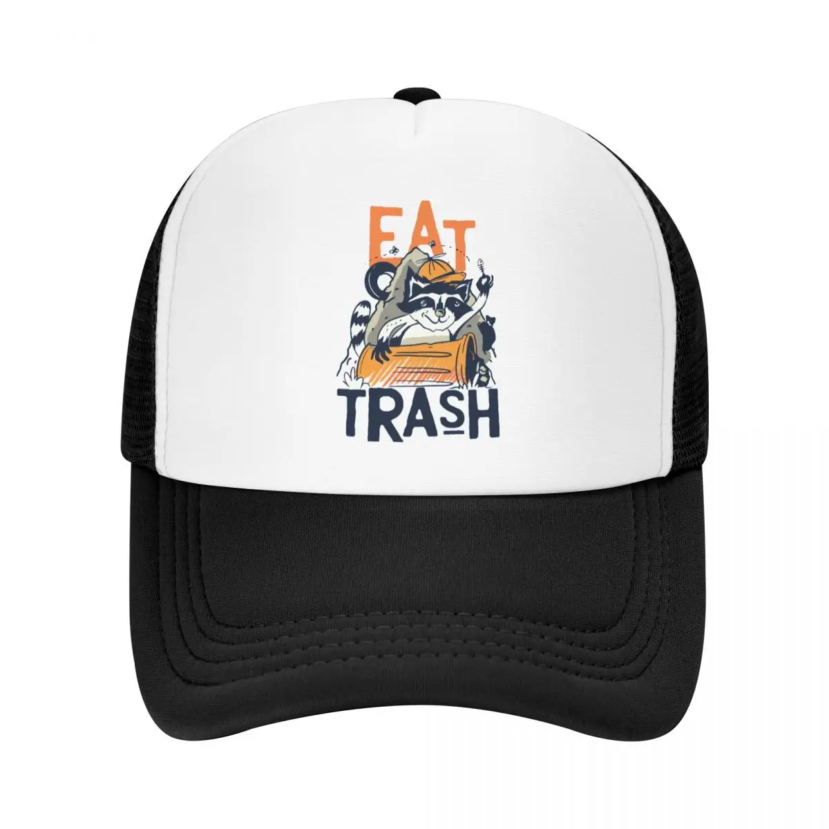 

Racoon Loves Trash Baseball Cap Racoon Animals Mesh Net Hat For Men Women Stylish Trucker Hats adjustable Peaked Caps