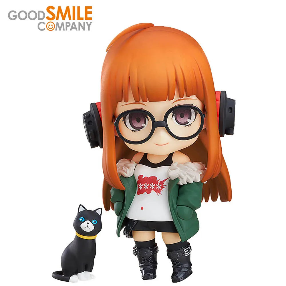 

10Cm Original Good Smile Gsc Nendoroid Persona 5 P5 Futaba Sakura Kwaii Q Version Anime Figures Pvc Movable Model Toys