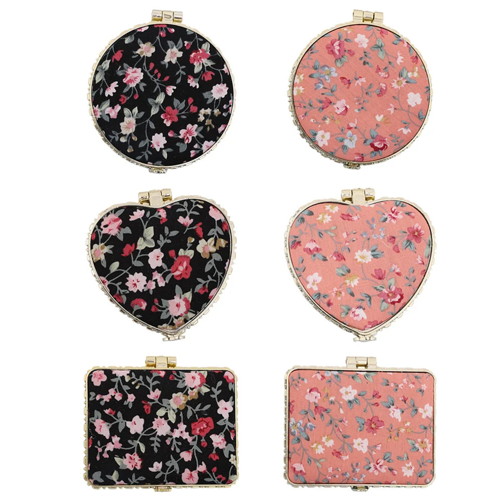 

6Pcs Vintage Purse Mirrors Floral Pocket Mirrors for Mirrors Mini Mirrors