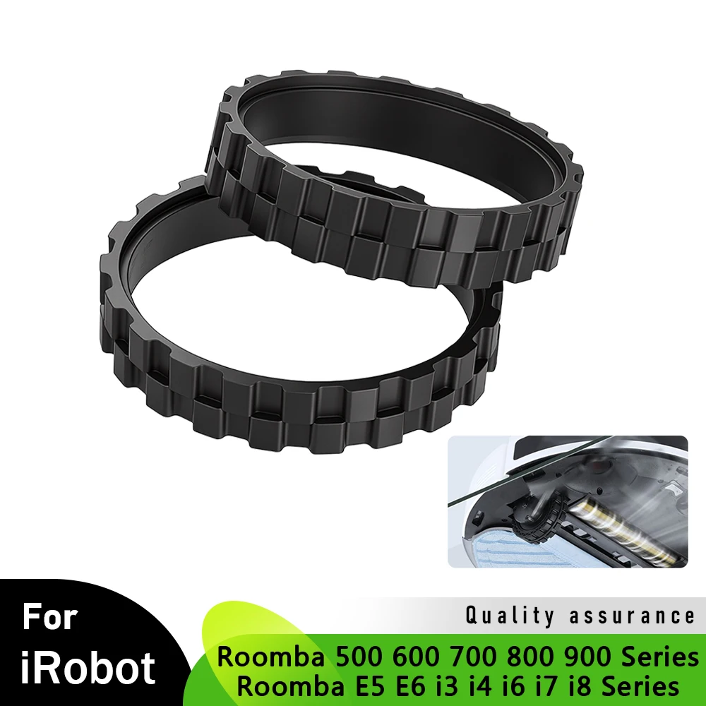 Фото Кожаные накладки на колеса для роботов-пылесосов iRobot Roomba серий i3, i7, J7, E5, E6, 500, 600, 700, 800, 900 (замена шин) №1