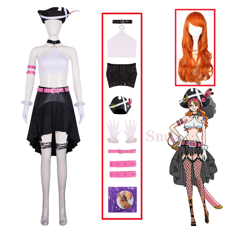 

Аниме Косплей фильм красный нами косплей костюмы женщина сексуальная юбка одежда Хэллоуин Рождество карнавал костюм нами парик