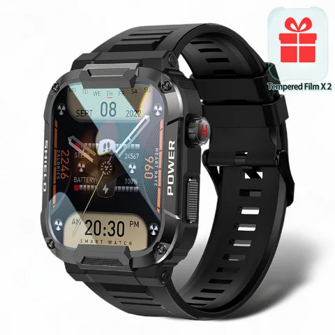 Новинка 2023, Прочные Военные Смарт-часы для мужчин, фитнес-часы IP68, водонепроницаемые Смарт-часы с Bluetooth для звонков, мужские часы для Android и ios
