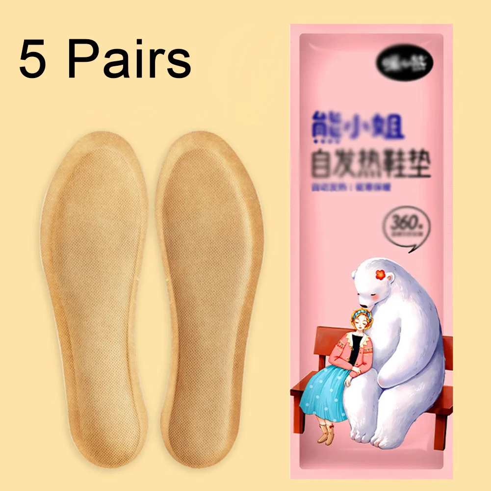 5pairs Self Heated Thermal Insoles For Feet Warm Memory Foam Massage Insoles For Shoes Unisex Winter Sport Feet Care Shoes Pads