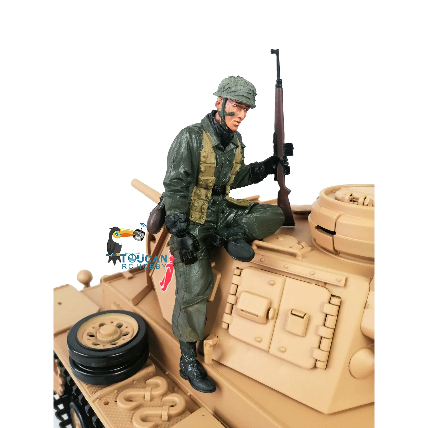 

Resin German Soldier Decoration Spare Parts for Heng Long 1/16 RC Tank DIY Model TH20027