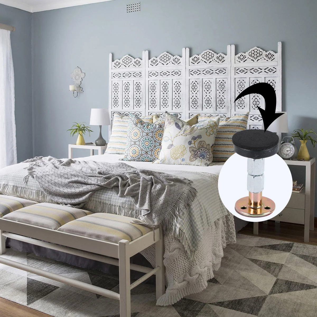 

4 шт., металлический привод для крепления изголовья кровати