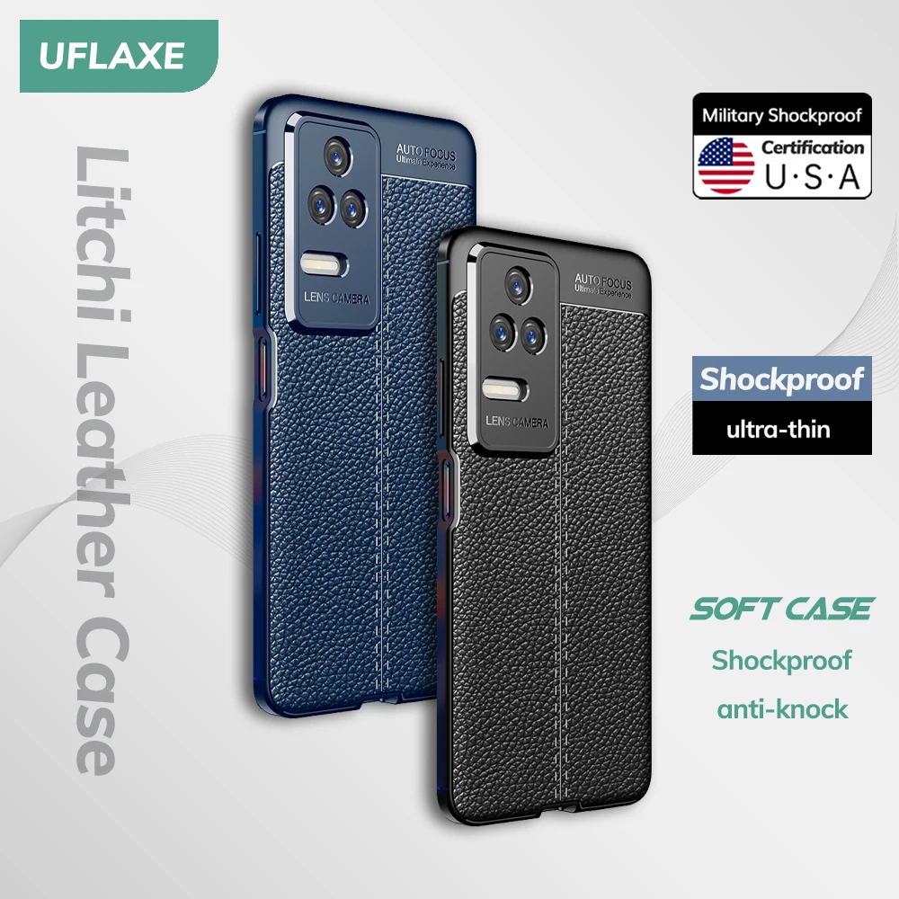 UFLAXE Original Shockproof Case for Xiaomi Redmi K50 Pro Redmi K50 Gaming Soft Silicone Back Cover TPU Leather Casing