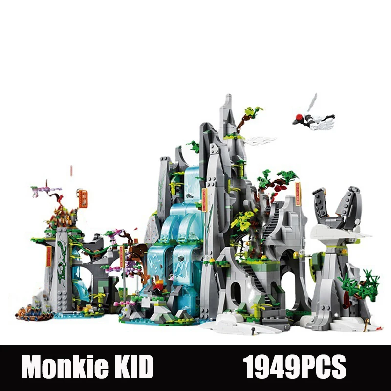 

1949PCS New Wukong Series Little Xia The Legendary Flower Fruit Mountain Compatible 80024 building blocks toys