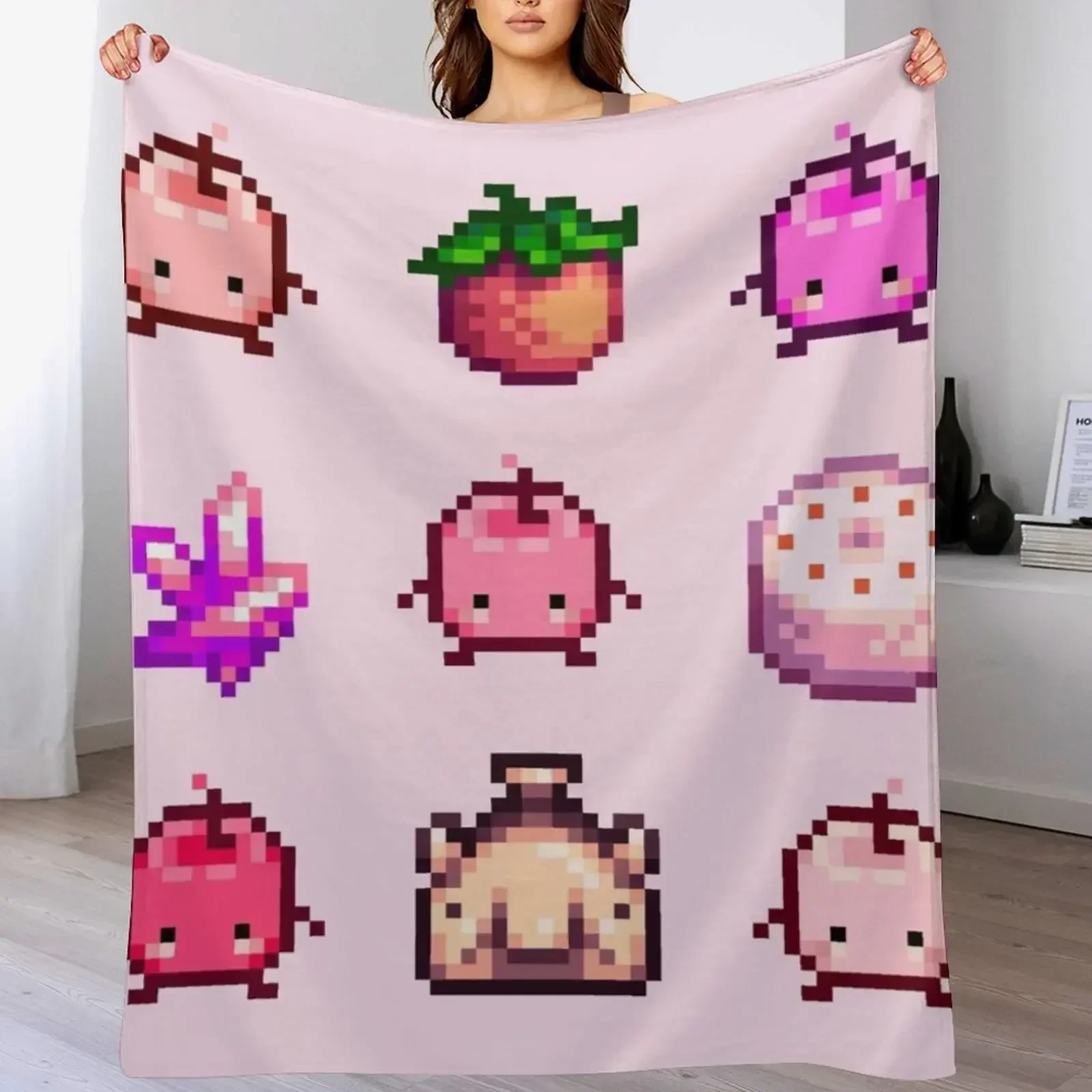 Stardew Valley Pink Junimo Комплект пледы Пушистые покрывала Одеяло Диван Одеяла