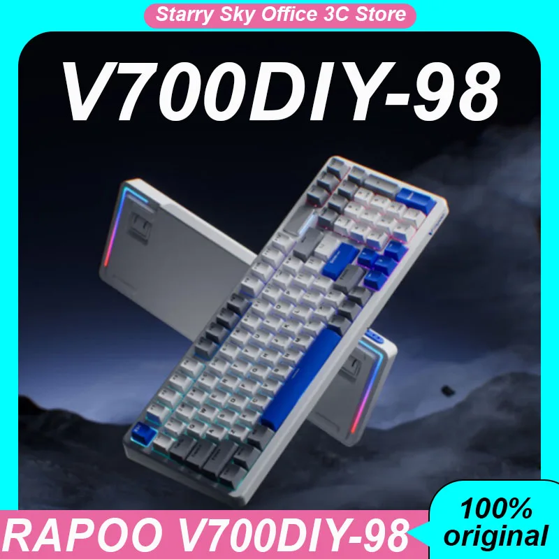 Rapoo V700DIY-98 Беспроводная механическая клавиатура Трехрежимная прокладка Hot Swap V Hub