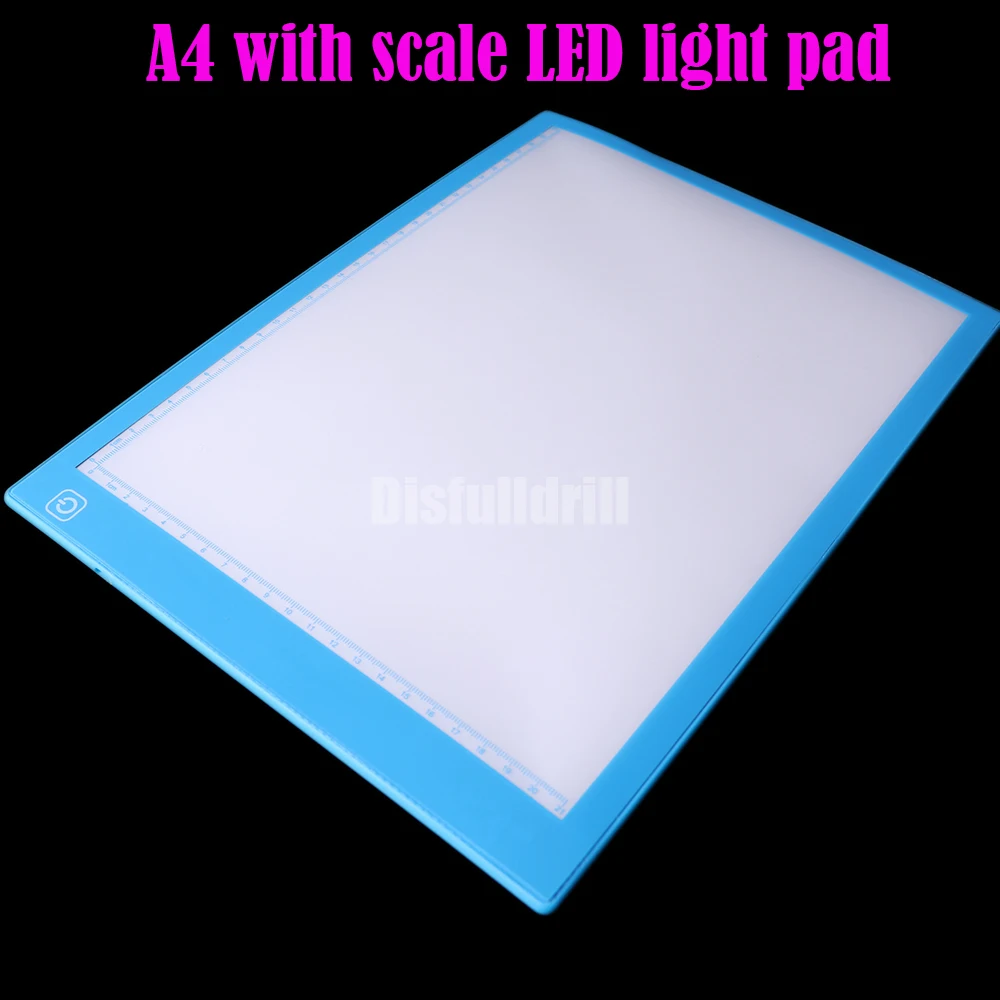 

A4 Three Level Dimmable Led Light Pad Drawing Board Pad Tracing Light Box Eye Protection Easier for Diamond Painting with Stand