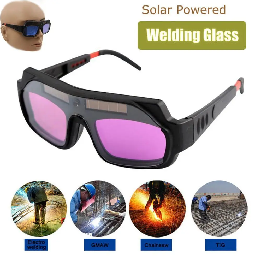

Professional Portable Solar Powered Ultraviolet-proof Eyes Goggle Welding Helmets Auto Darkening Soldering Eyeglass