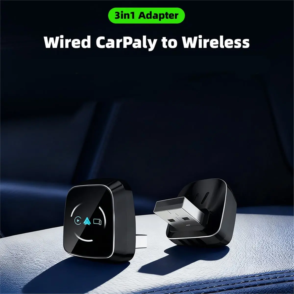 Можно приобрести адаптер 3-в-1 для преобразования проводного CarPlay в беспроводной, беспроводной донгл для Android Auto, Airplay, интеллектуальные автомобильные системы, AI Smart Box. (art.: 3920da2c8111a) - 3920da2c8111a