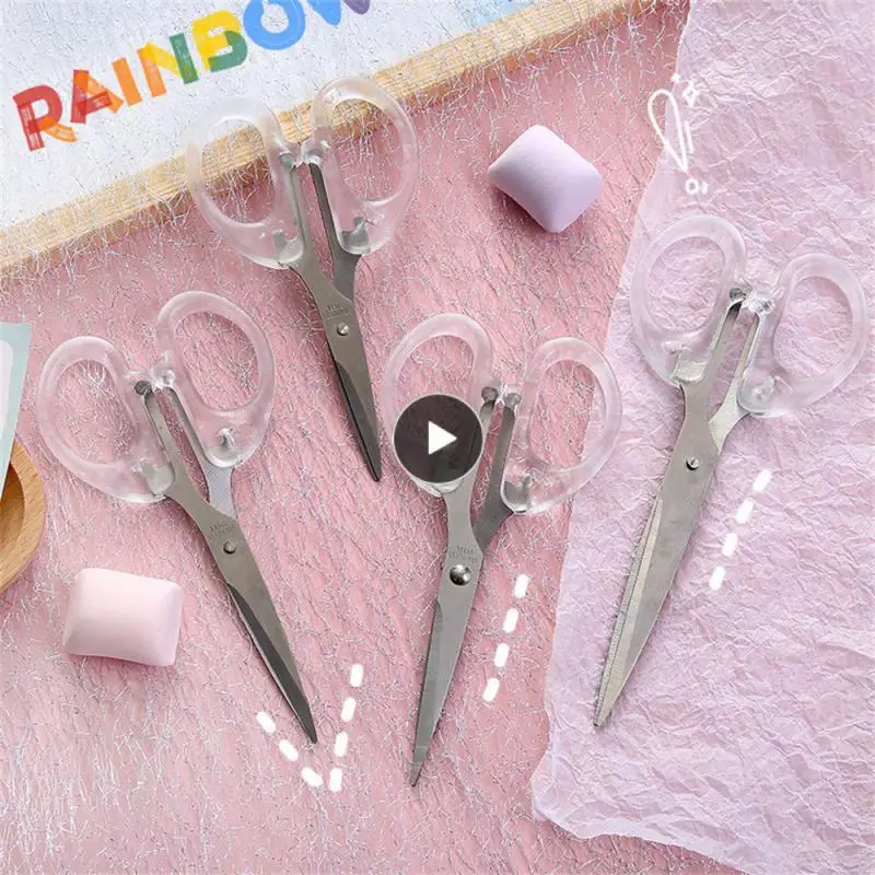 

Stationery Scissor Portable Sharp Small Scissors Stainless Steel Scissors Art Scissors Plastic Simple Student Handmade Scissors