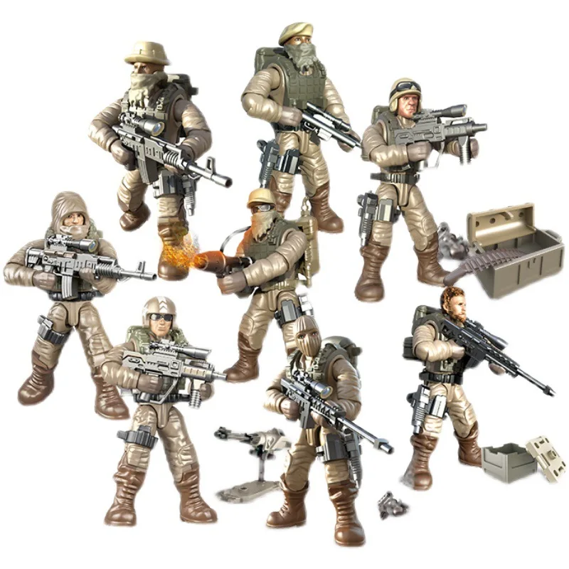 S Assemable Building Bricks Ww2 Mega Minifigs Weapons Blocks Toys