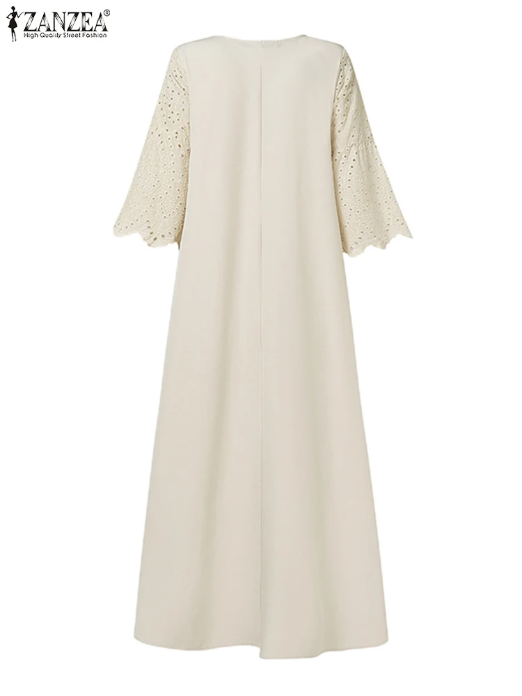 ZANZEA 2024 летнее платье женское элегантное повседневное праздничное модный сарафан