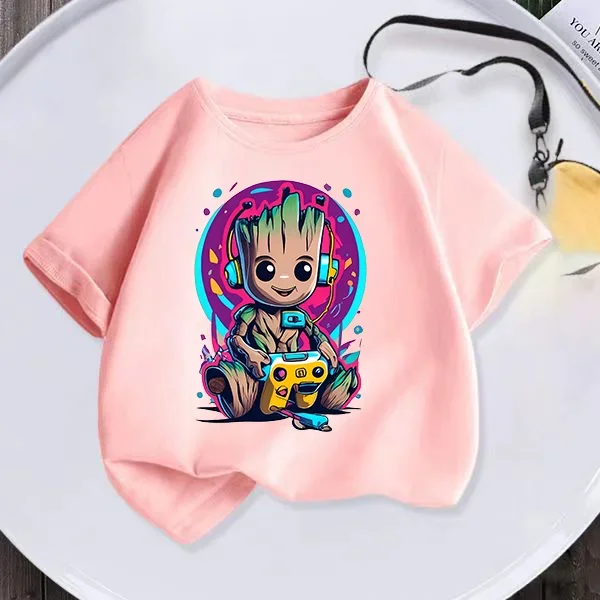 Детская Хлопковая Футболка С Короткими Рукавами Из Аниме-фильма Guardians Of The Galaxy Топ