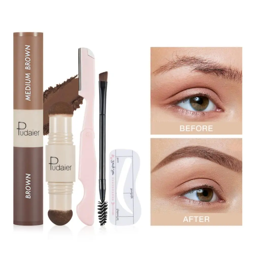 

Professional Brow One Step Shaping Kit Stamp Set Makeup Stick Hairline Contour Waterproof Tint Stencil Eyebrow Template