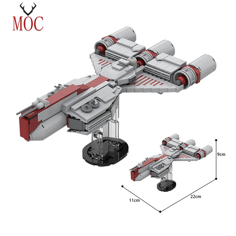 

Space Moive Wars Series MOC Bricks Collection Midi Scale Republic Frigate Simulation Building Blocks Children Birthday Gift Diy