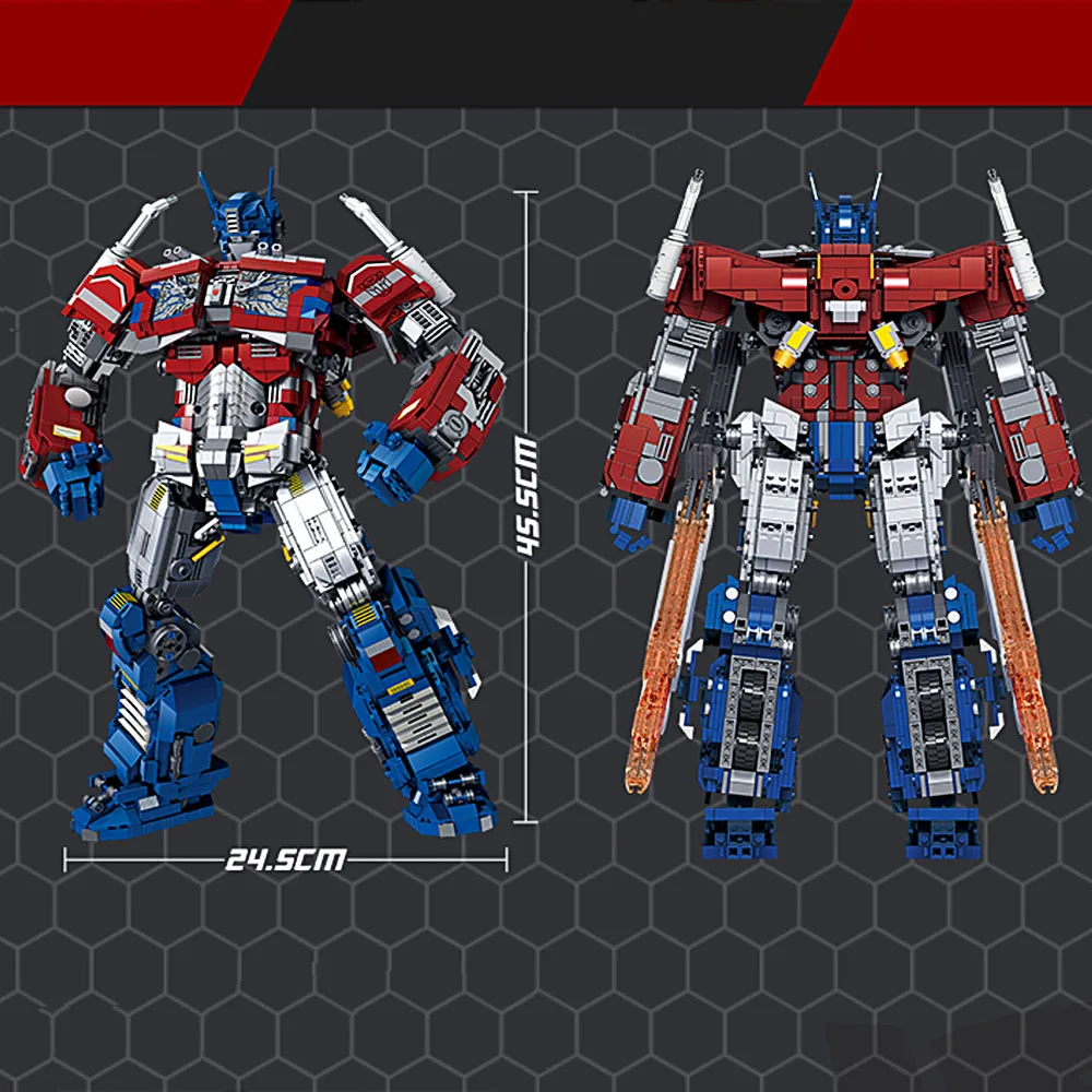 Креативные экспертные идеи робот-трансформер Optimus грузовик Moc модульный кирпич