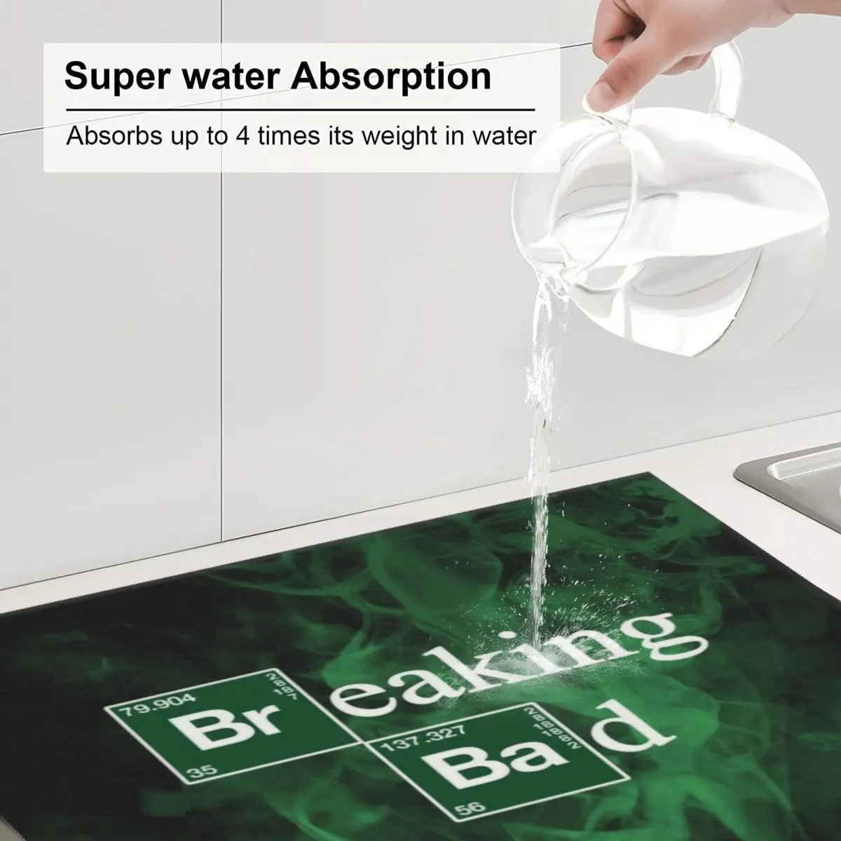 Изготовленные на заказ подушечки для сушки посуды Breaking Bad впитывающие