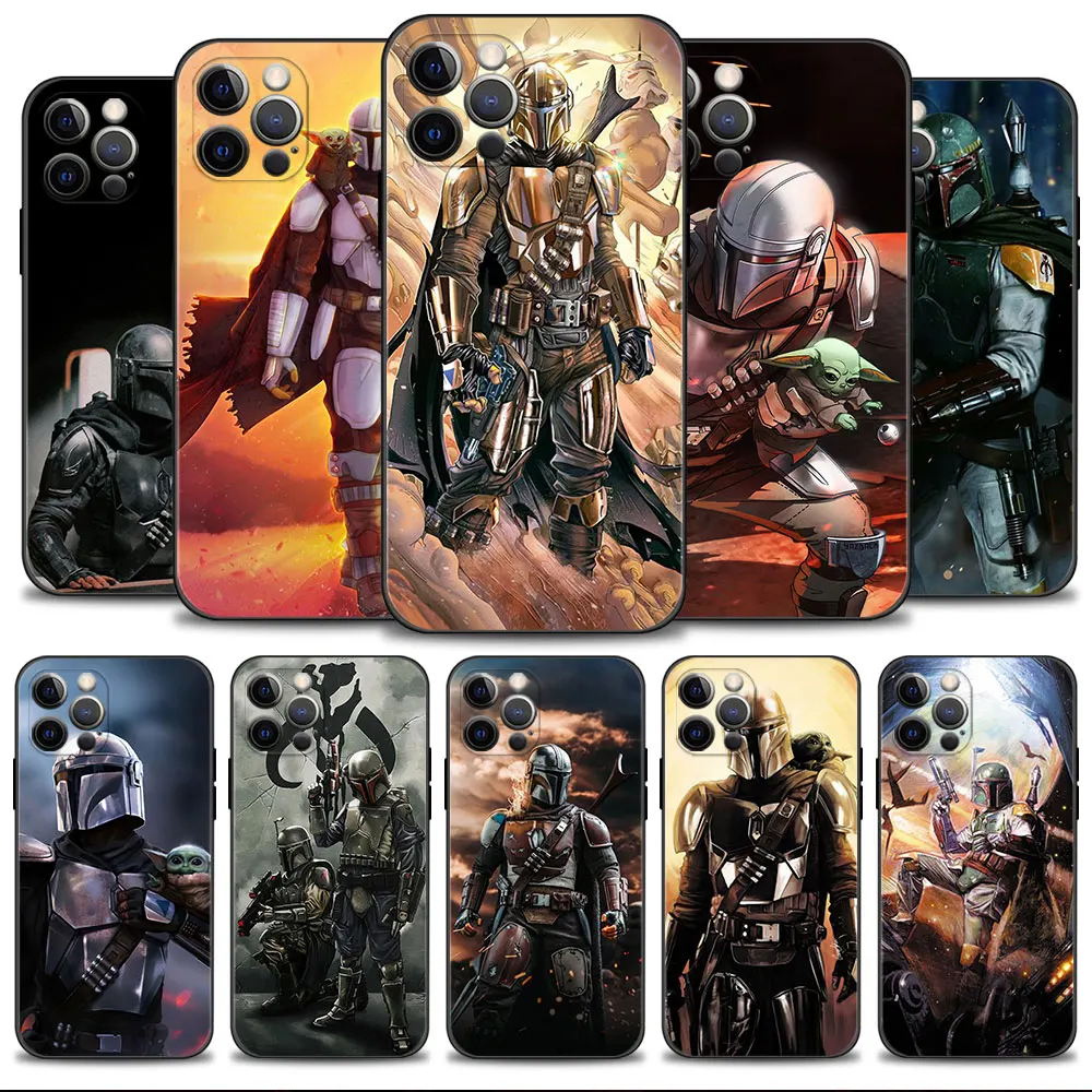 

The Mandalorian Planet UFO Robot Fight Case For Apple iPhone 14 13 12 11 Pro Max 13 12 Mini XS Max XR X 7 8 6 6S Plus Cover