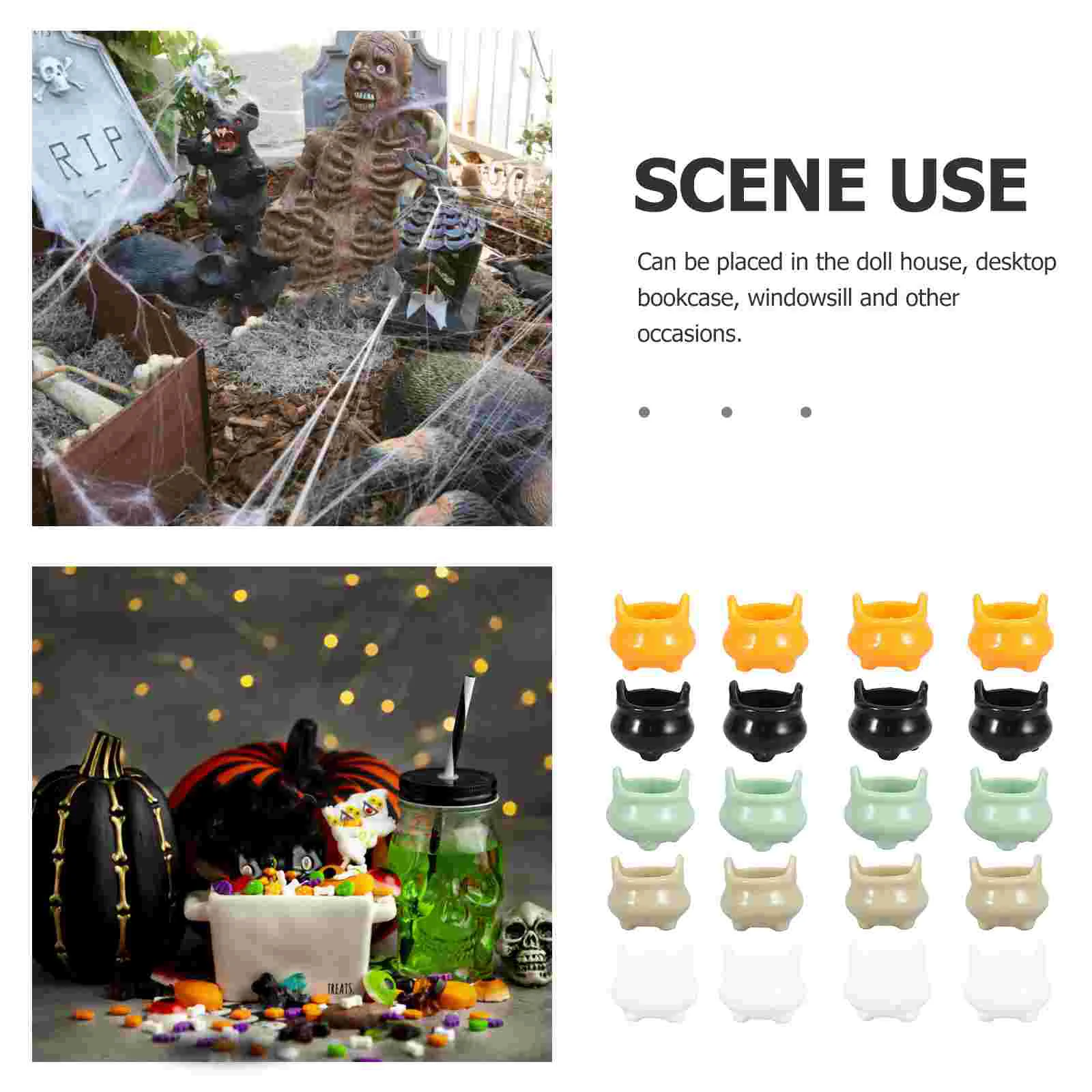 20 шт. украшения для котла ведьмы на Хэллоуин миниатюрные горшки вечерние