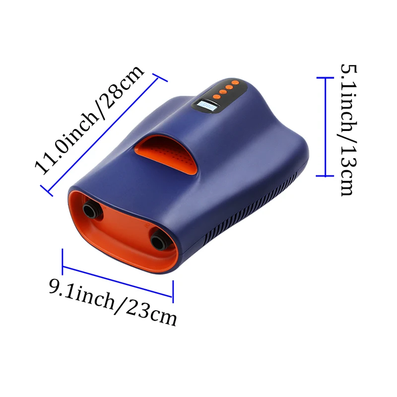Электрический воздушный насос SUP Max двухступенчатый 12 В 22 фунта/кв. Дюйм умный