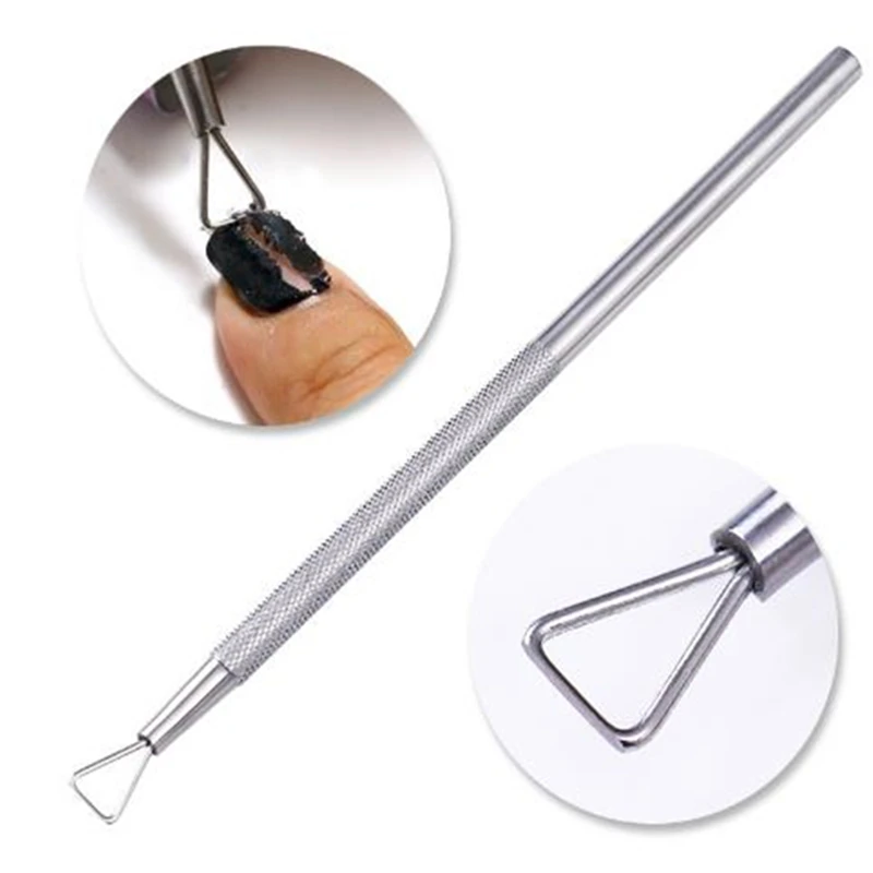 

1PC New Fashion Nail Art Gel Polish Varnish Remover Stainless Steel Rod Pusher Clean Manicure Tools
